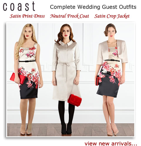 Coast Occasion Dresses Wedding Guest Outfits Satin Frock Coats