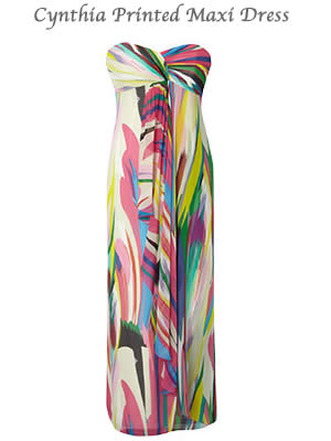 Maxi Dress on Coast Strapless Silk Maxi Dress In Multi Print