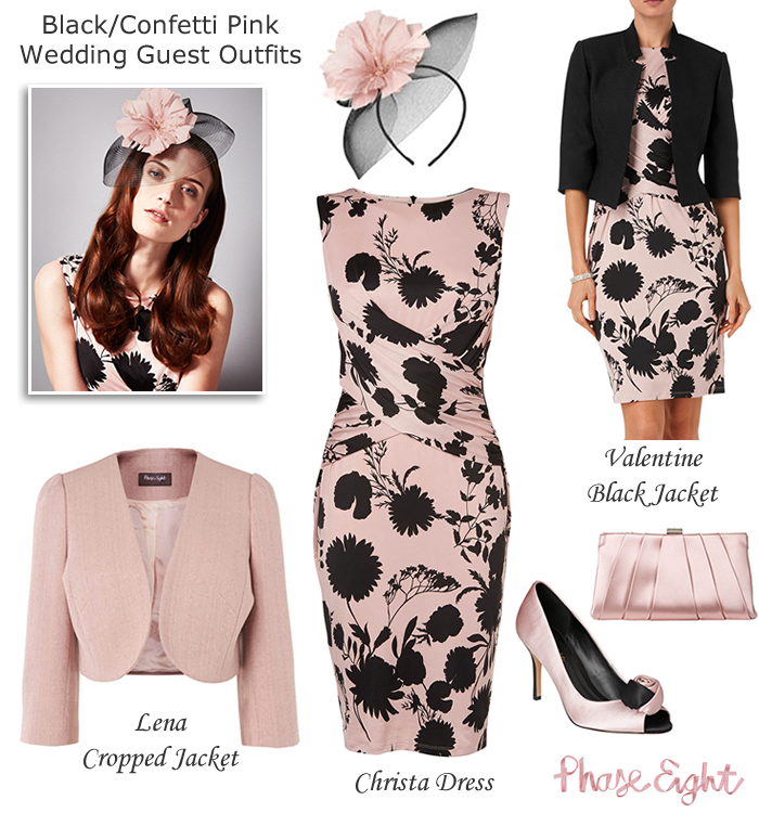 Pink and Black Mother of the Bride and Wedding Guest Outfits New-in