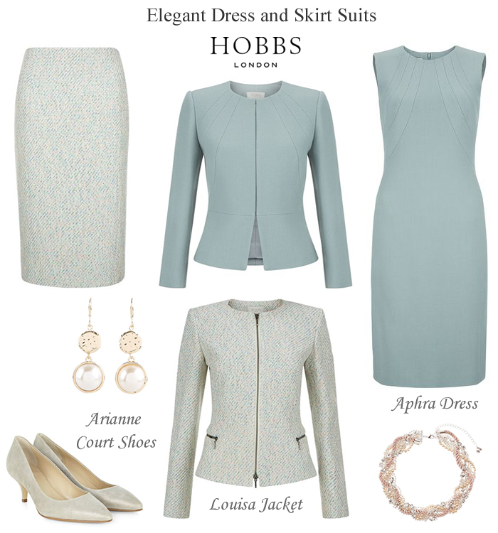 Hobbs Occasion Dress Suits Tweed Pencil Skirt Matching Jacket