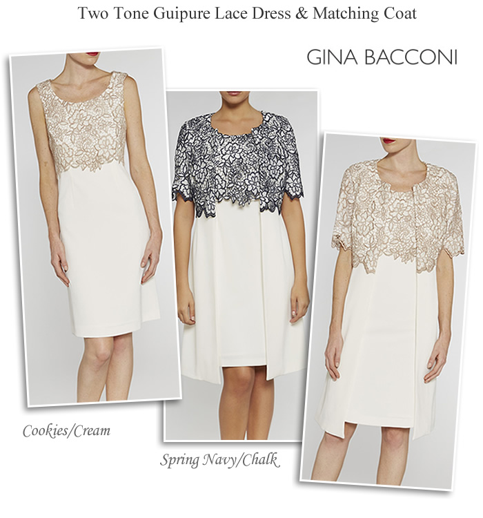 Gina Bacconi Dress Matching Lace Coat