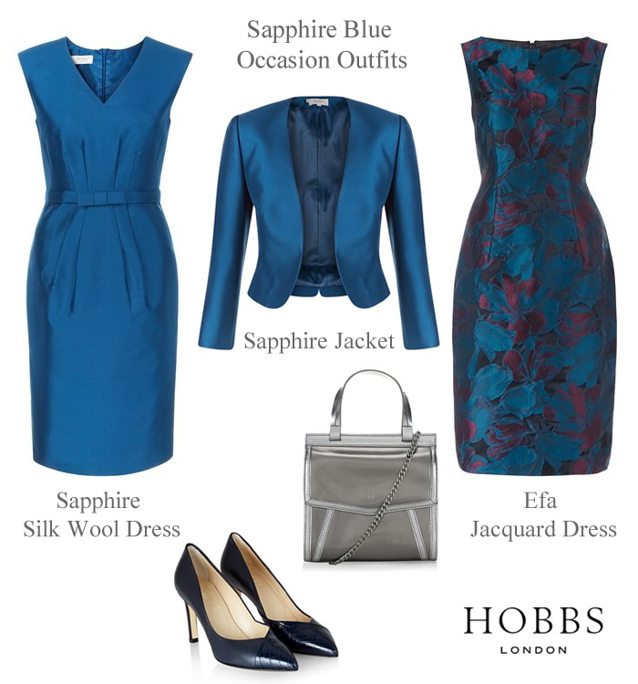 Hobbs Sapphire Blue Occasion Dresses and Matching Jacket