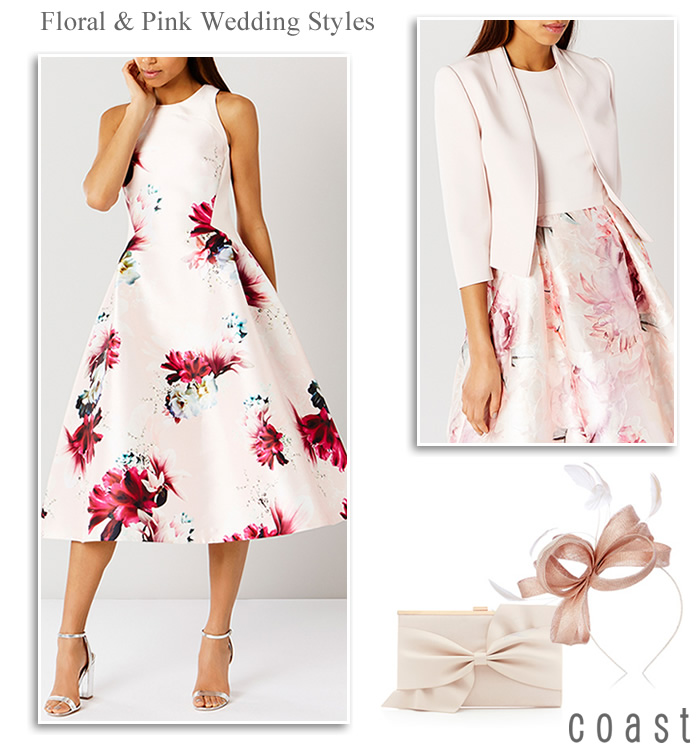 Coast Floral pink summer wedding guest outfits