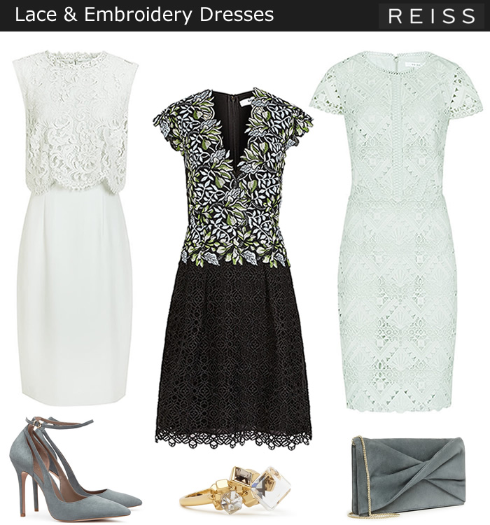 Reiss Lace and embroidered occasion dresses