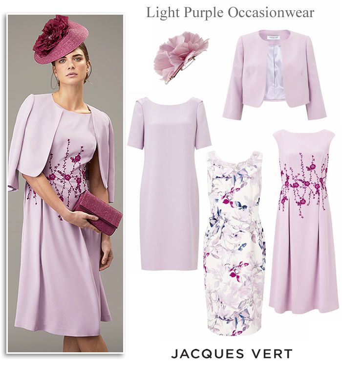 Jacques Vert light purple Mother of the Bride wedding and occasion outfits