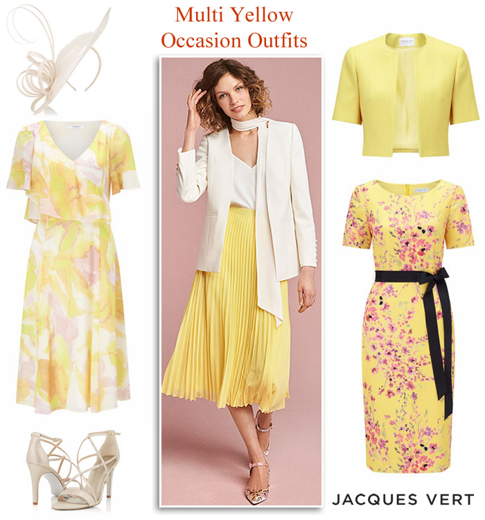 Jacques Vert yellow and cream spring wedding occasion outfits