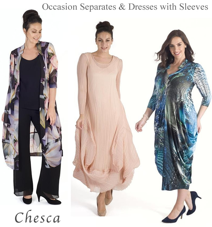 Chesca Modest Clothing Occasion Dresses with Sleeves Trouser Suits