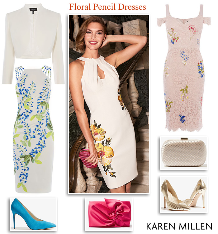 karen millen floral bodycon dress