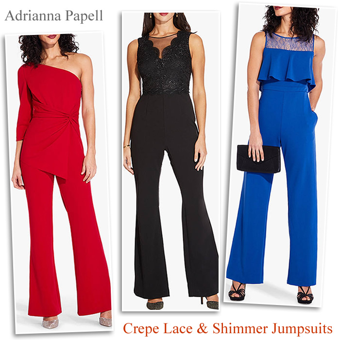 Adrianna Papell occasion jumpsuits Mother of the Bride designer eveningwear