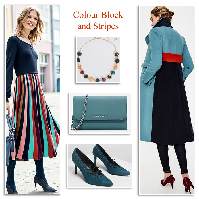 Boden colourblock coats stripe knitted midi occasion dresses