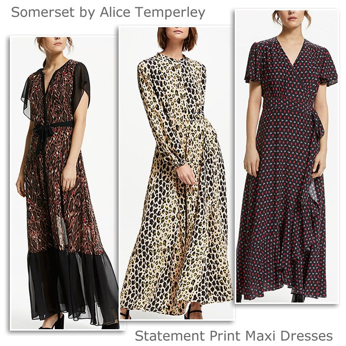 Somerset by Alice Temperley maxi dresses with sleeves, animal print, vintage occasionwear