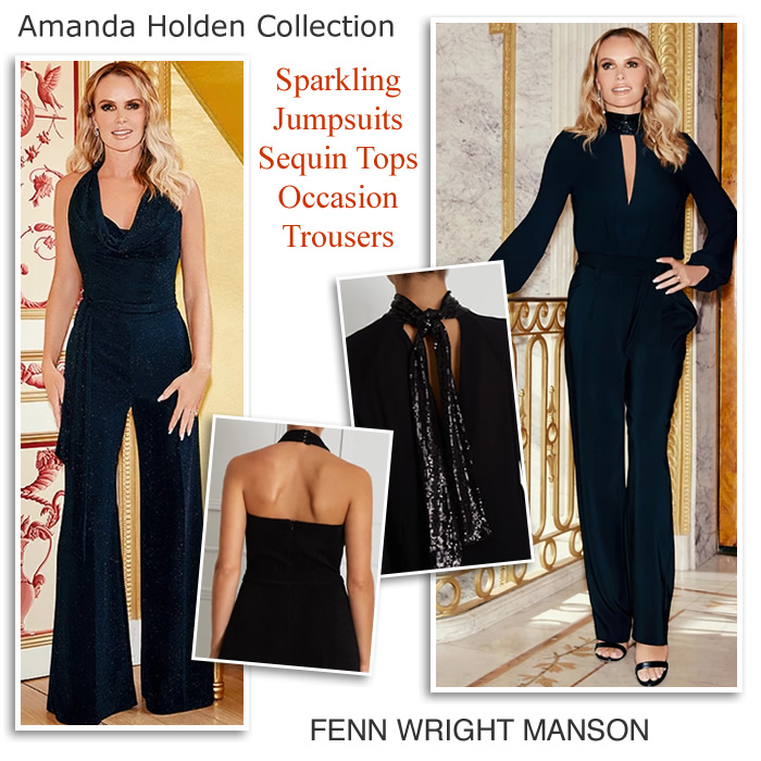 Amanda Holden occasionwear jumpsuits sequin tops and evening trousers Amanda Holden occasionwear jumpsuits sequin tops and evening trousers