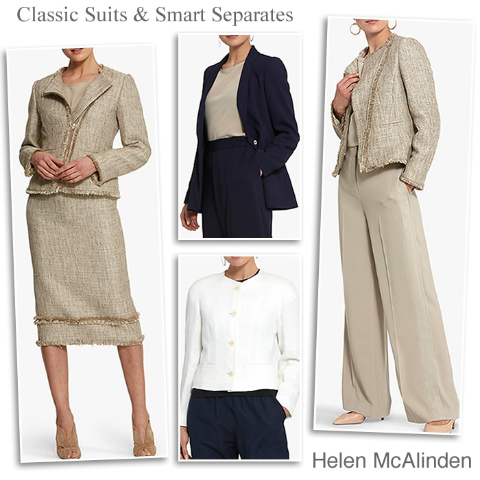 Helen McAlinden occasionwear classic tweed skirt suits occasion trousers and jackets