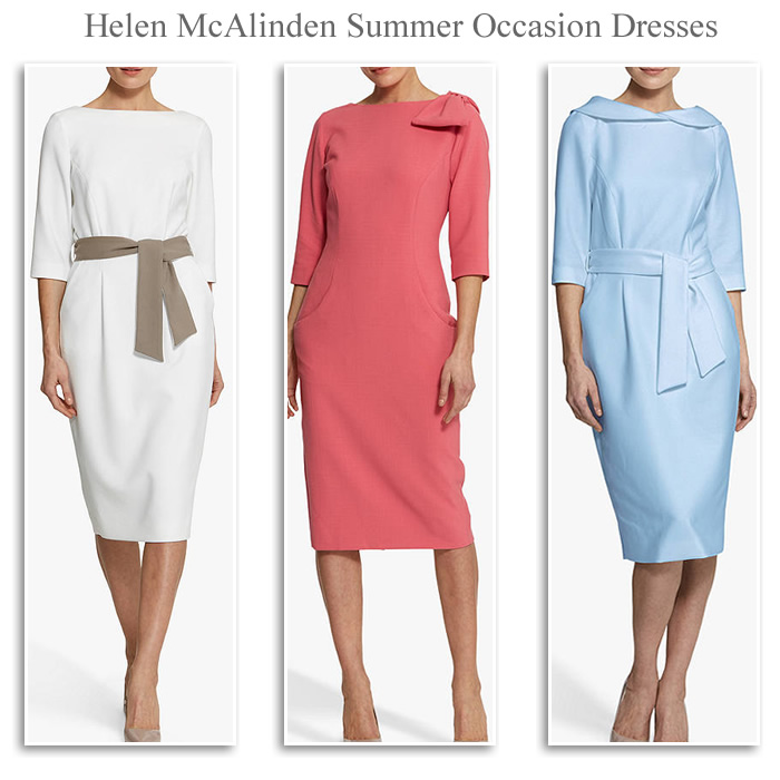 Helen McAlinden occasionwear blue pink and cream summer wedding guest MOTB dresses
