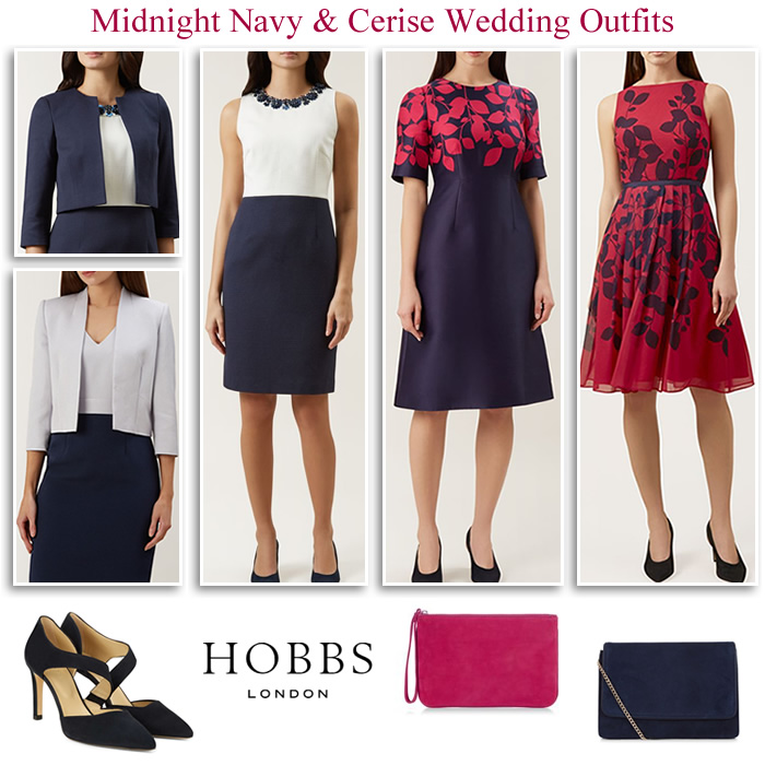 Hobbs Mother of the Bride Dress Suits Navy Ivory & Pink Wedding Outfits