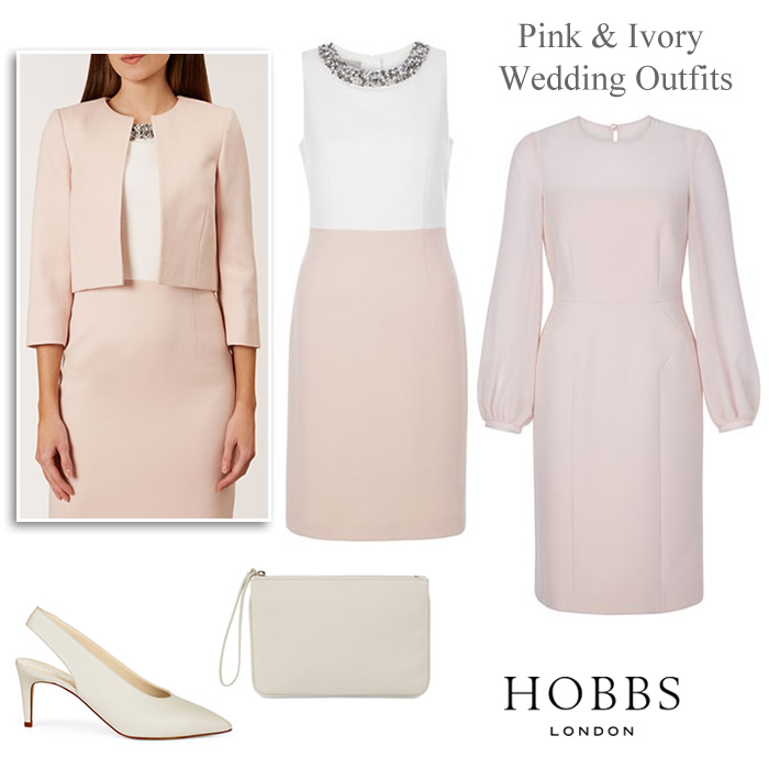 Hobbs occasionwear pink and ivory Mother of the Bride wedding outfits