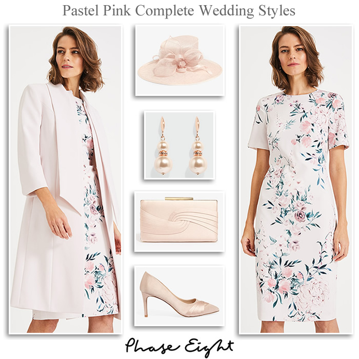 Phase Eight Pastel pink Mother of the Bride dress and coat wedding outfit