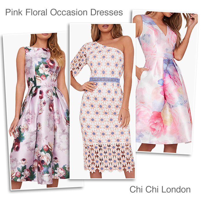 Chi Chi London occasionwear pink floral summer wedding guest dresses