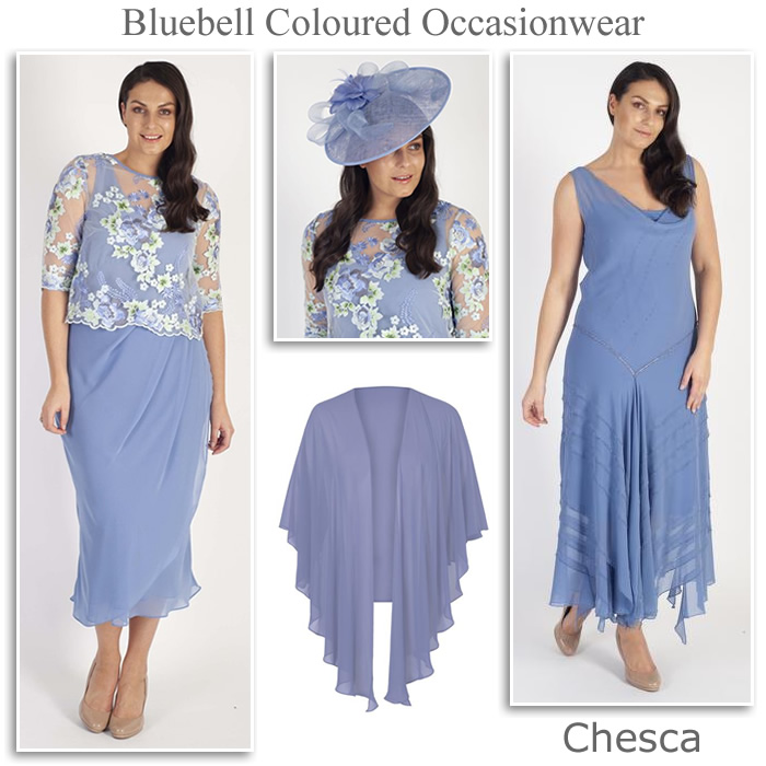 Chesca plus size Mother of the Bride spring wedding outfits in bluebell 