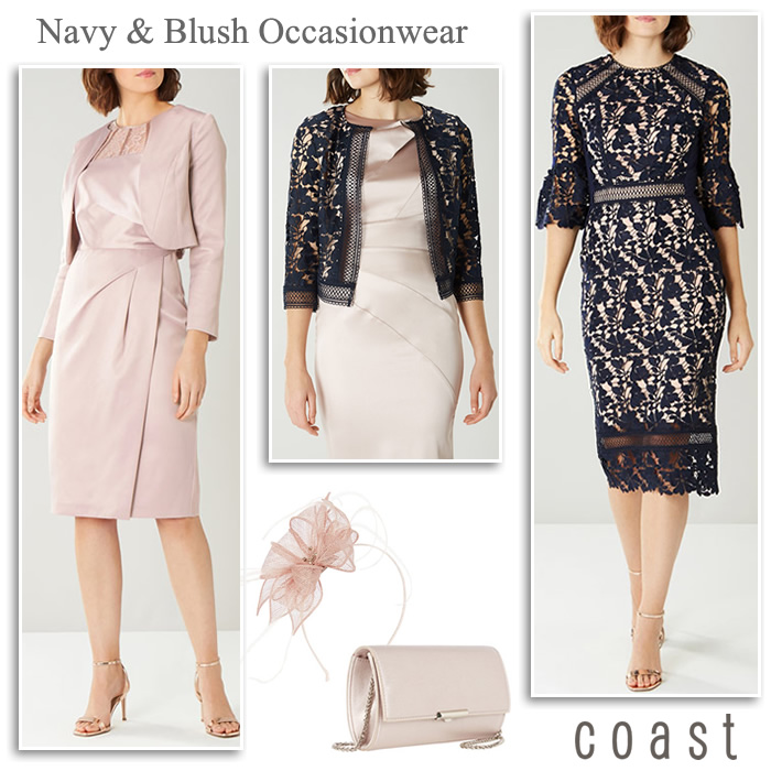 Coast Navy and Blush Pink Mother of the Bride Wedding Outfits
