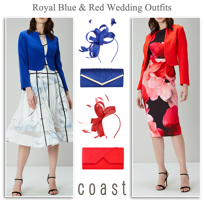 Coast Occasionwear Royal Blue and Red Dress Suits and Wedding Guest Outfits