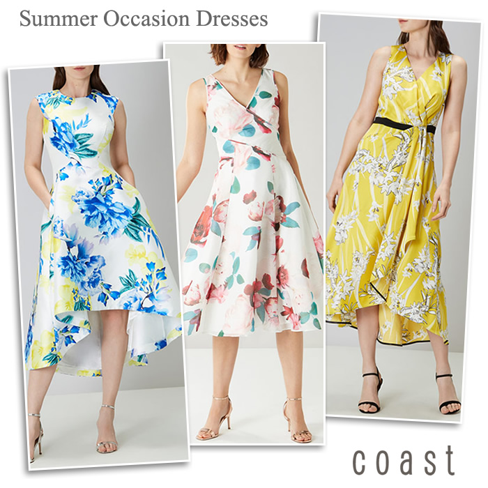 Coast Floral Race Day Occasion Dresses Prom Style High Low Skirts