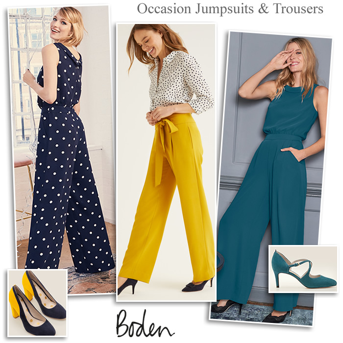 Boden occasion trousers and wide leg jumpsuits