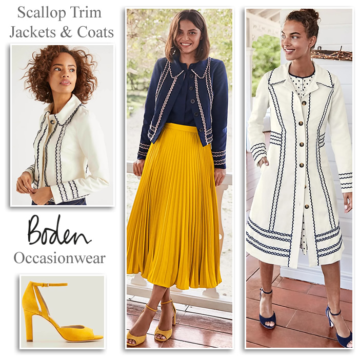 Boden Navy and Ivory Occasion Coats and Jackets New Wedding Occasionwear