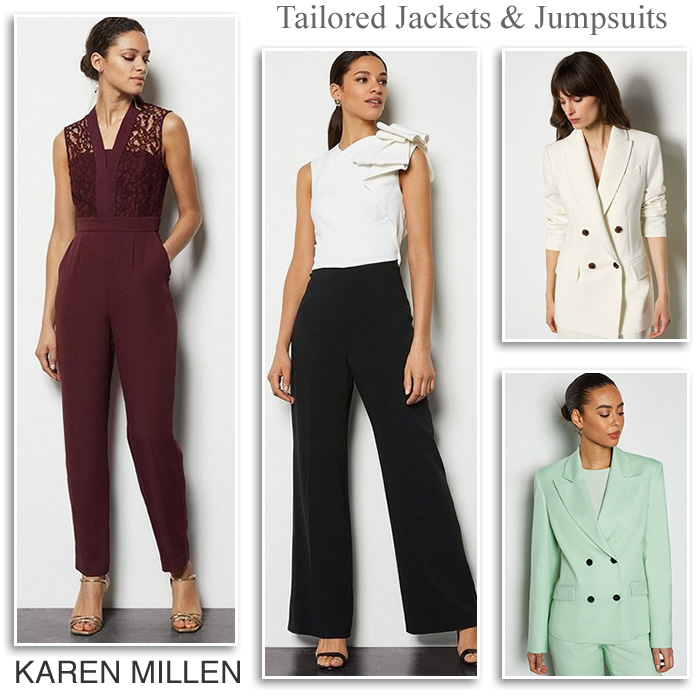 Karen Millen Occasion Trousers Suits Blazers and Tailored Jumpsuits