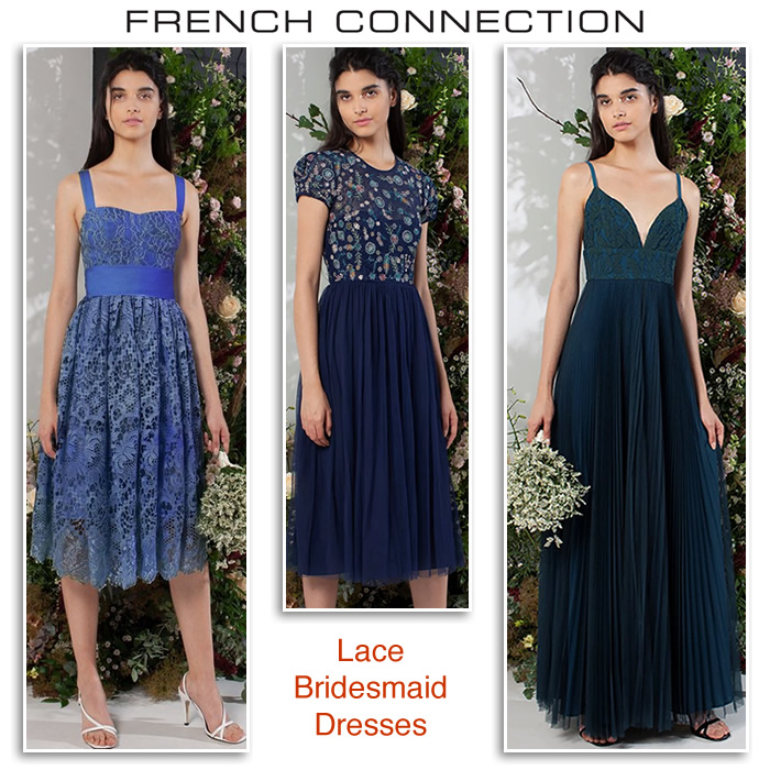 French Connection Midi and Maxi Lace Bridesmaid Dresses