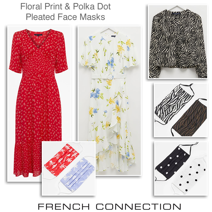 French Connection Outfits and Dresses with Face Mask to Match