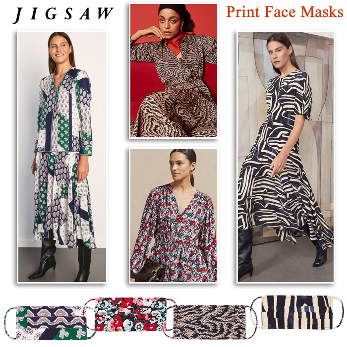 Jigsaw Face Cover Printed Face Masks with Outfits to Match