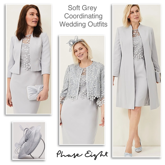 Soft Grey Wedding Outfits Phase Eight Spring Mother of the Bride Coordinating Outfits