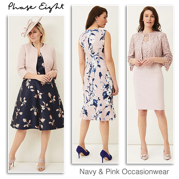 Navy and Pink Occasionwear Phase Eight Summer Mother of the Bride Outfits