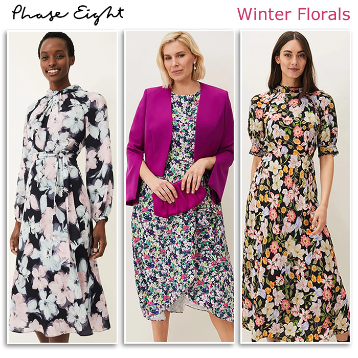 Phase Eight Floral Dresses for a Winter Wedding