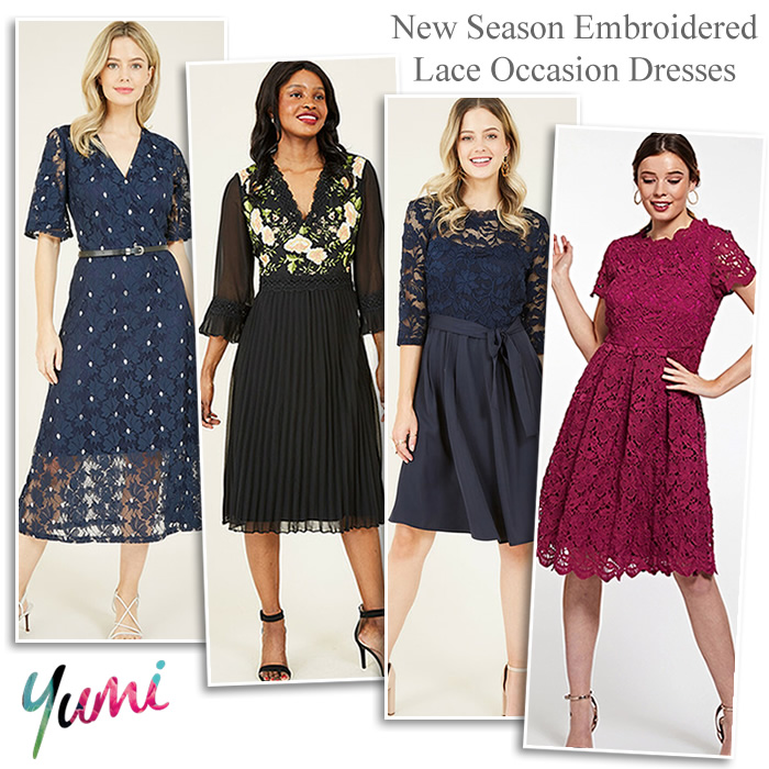 Yumi Lace Occasion Dresses and Winter Wedding outfits under £100