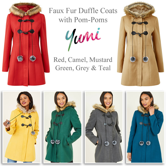 Faux Fur Duffle Coats and Jackets for Winter under £100