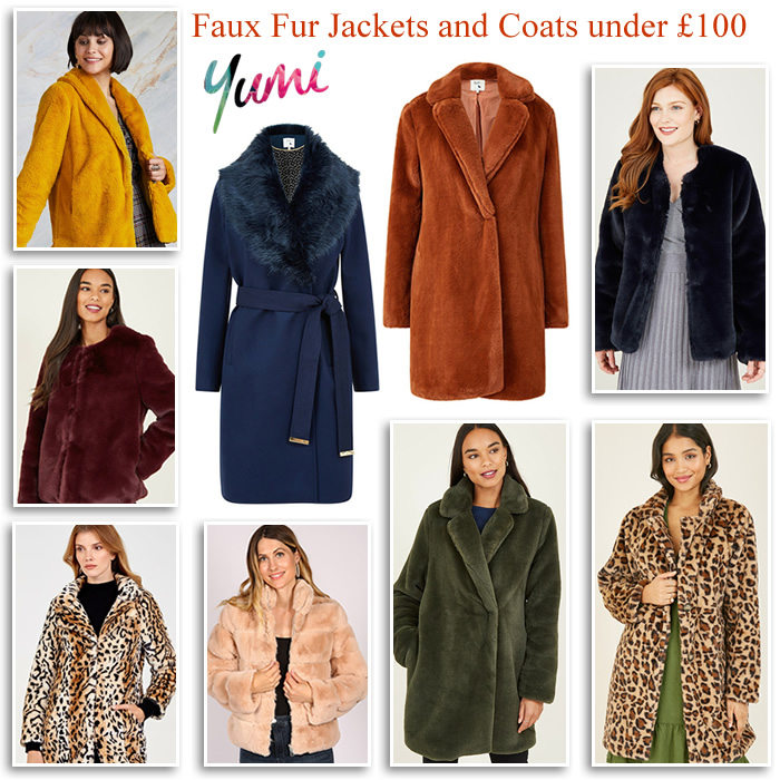 Yumi Faux Fur Jackets and Winter Occasion Coats under £100
