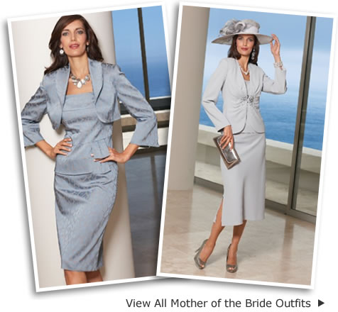 Mother of the Bride Outfits Dresses in Sky Blue Silver Dove Grey